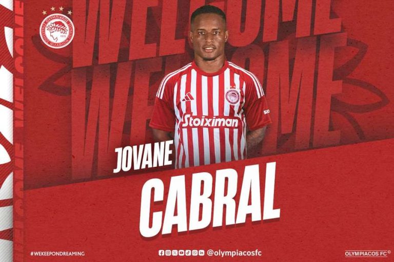 Jovane Cabral é reforço do Olympiakos da Grécia