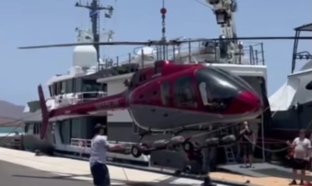 Porto de Cruzeiros do Mindelo realiza operação inédita com yacht de luxo e helicóptero