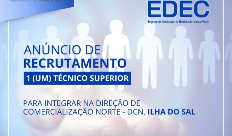EDEC abre vaga para Técnico Superior na Ilha do Sal