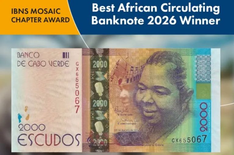 Nota de 2.000 escudos com Cesária Évora eleita melhor nota africana de 2026