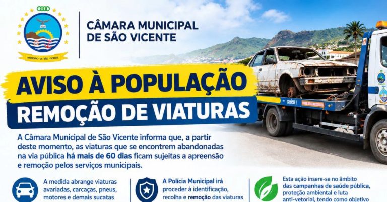 São Vicente vai remover viaturas abandonadas há mais de 60 dias