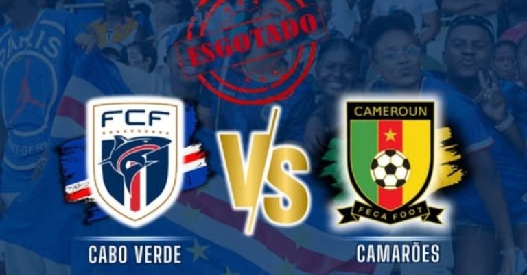 Bilhetes para Cabo Verde x Camarões esgotados