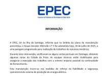 AVISO EPEC| Corte energia cidade da Praia – Ilha de Santiago