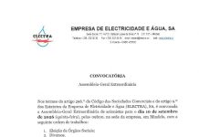 Convocatórias Assembleias Gerais Extraordinárias – ELECTRA