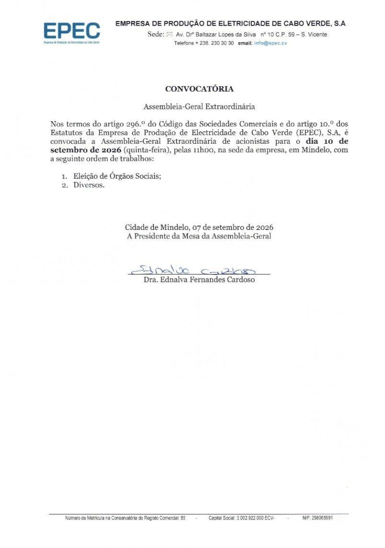 Convocatórias Assembleias Gerais Extraordinárias – EPEC