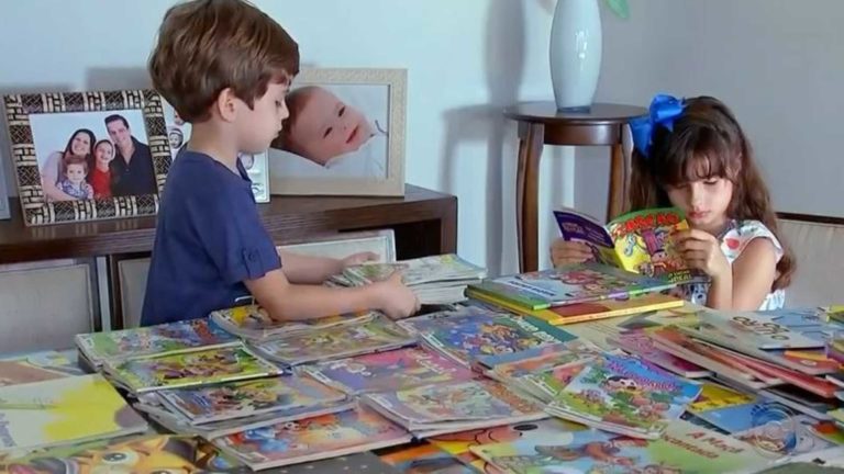 BRASIL: Menina de oito anos que já leu 400 livros faz doação a biblioteca
