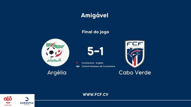 Cabo Verde sofre derrota por 5-1 em jogo amigável com Argélia
