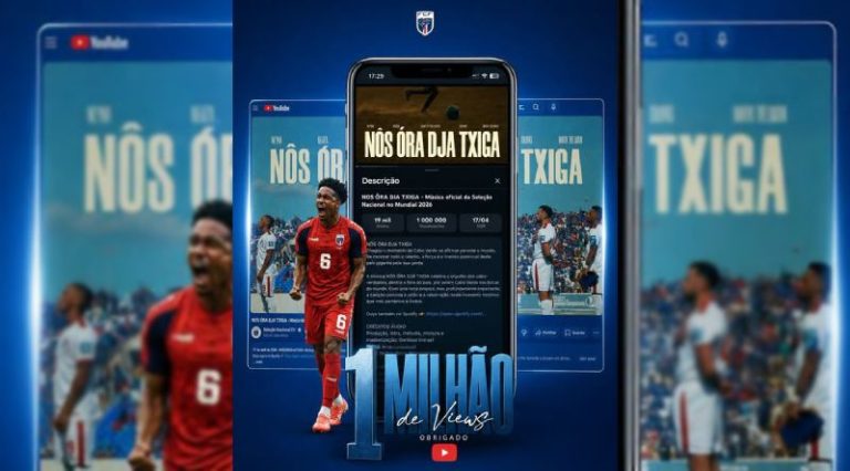 Música oficial de Cabo Verde no Mundial ultrapassa um milhão de visualizações no YouTube