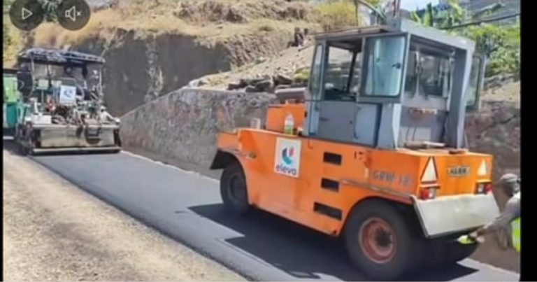 Retomadas obras de asfaltagem na estrada Saltos–Pingo Chuva–Arribada