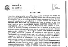 Extrato de justificação notarial de António Carlos Andrade Gonçalves (1.° publicação)