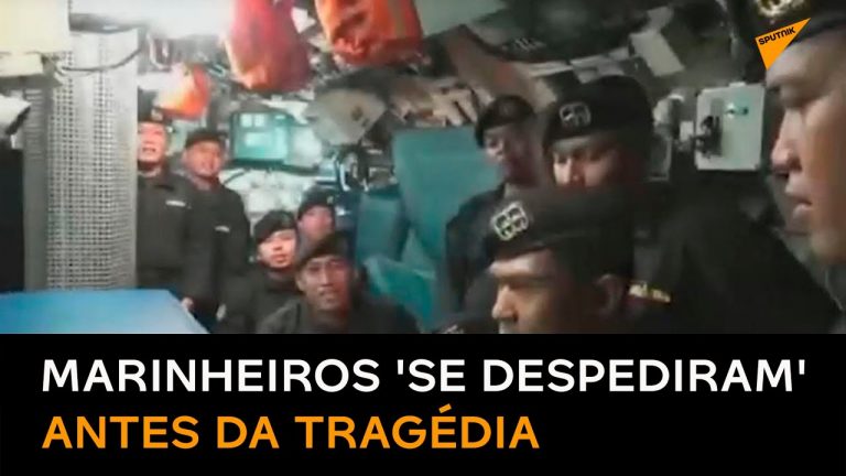 Indonésia divulga vídeo da tripulação do submarino afundado a cantar música de despedida
