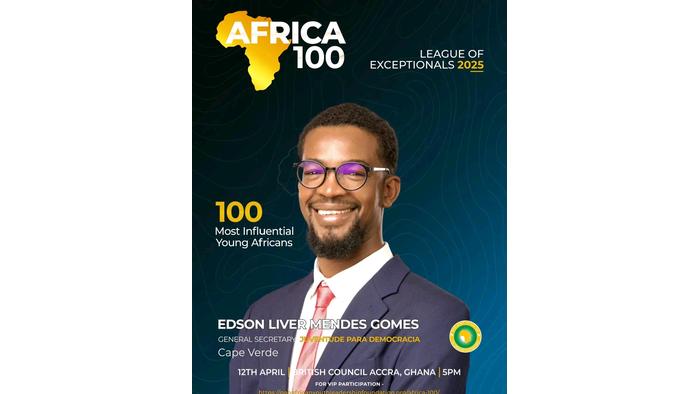 Liver Gomes. Cabo-verdiano destacado entre os 100 jovens mais Influentes de África